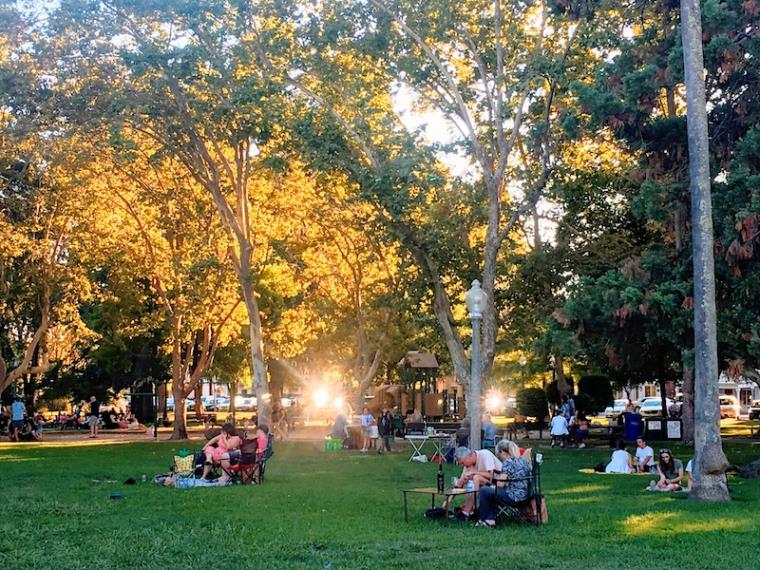 Sonoma Plaza at Sunset